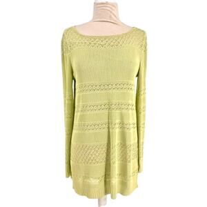 Escada Dress Size Small Green Knit Lace Rayon